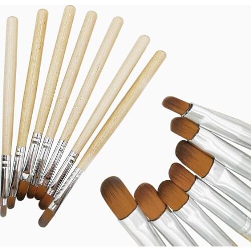 7Pcs Nail Brush Professional Manicure UV Gel Brush Pen Nail Art Painting Drawing Brush Phototherapy Tools