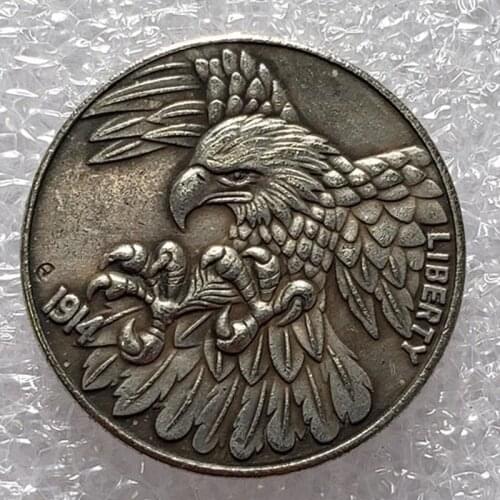 American 1914 Ranger Buffalo Silver Plated Commemorative Coin Collection Commemorative Coin Gift Challenge Coin