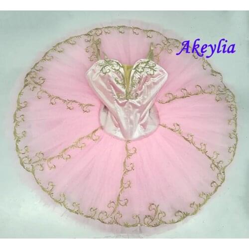 7 layers pink ballet tutu platter professional pancake ballet tutu Flower fairy for girl performance dress pink velvet practice