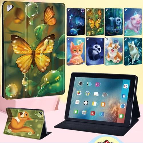 Cute Style Tablet Case for Apple IPad Air 4 10.9"/ Air 3 10.5"/Air 1/Air 2 9.7" High Quality PU Leather Animal Series Cover Case