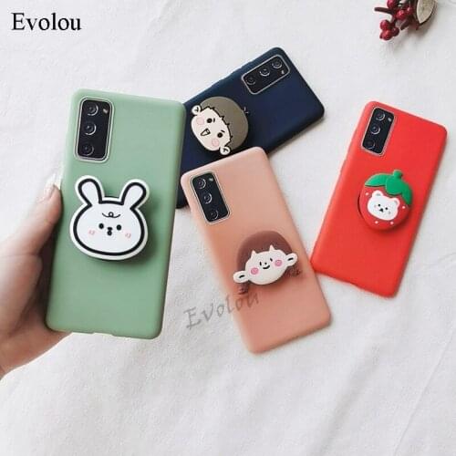 For Samsung Galaxy S20 FE Case cover 3D Cute Cartoon Soft Phone Case For S20 Fan Edition Soft TPU Stand Holder Phone Cover Capa