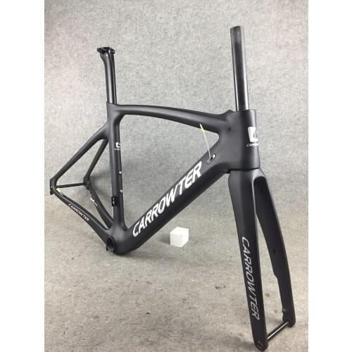 Black CARROWTER XR4 Road Frame UD Full Carbon Fiber Road Frames Road Bicycle Frameset Fork+Seatpost+Headset+Clamp Concept C64