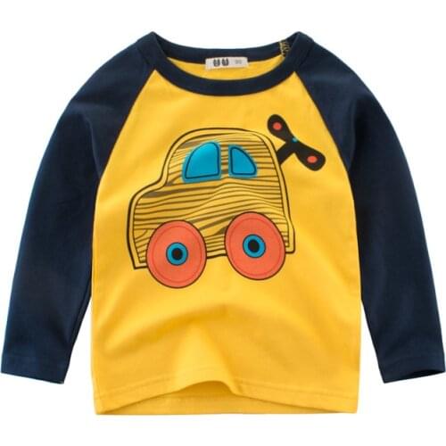 Children Clothing Cartoon T-shirt Baby Boys Cute Fashion Tops Spring Cotton Underwear Fashion Summer Kids Long Sleeve Clothes