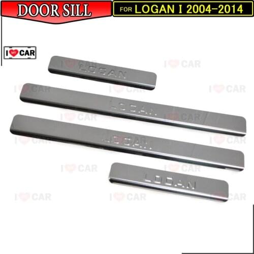 Door sills for Renault / Dacia Logan I 2004-2014 scuff plate guard stainless door sticker car styling decoration protection