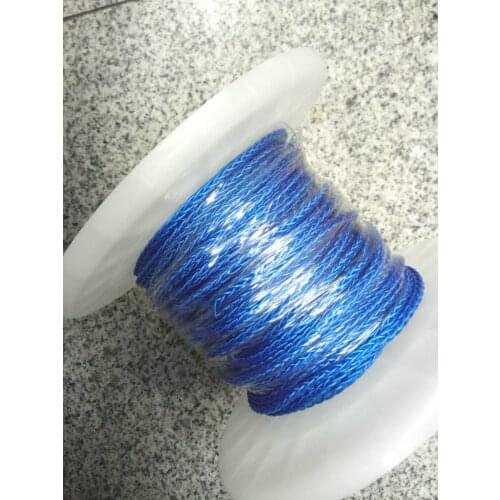Blue color 25M DIY 8-core Earphone Audio Upgrade cable for headphone Headset Single Crystal Copper New