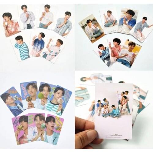 2020 South Korean Groups K-POP Bangtan Boys Poster Lomo Card New Ice Cream Card PhotoCard JUNG KOOK JIMIN SUGA JIN Fans Gifts