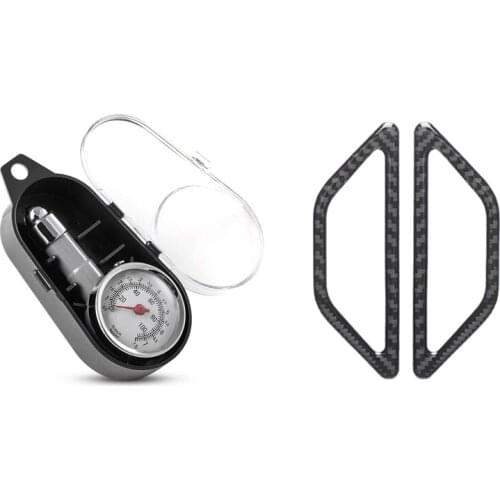 1 Pcs Small Tire Pressure Gauge 10-100PSI & 1 Pair Auto Interior Side Air Outlet Dashboard Conditioning Vent Covers