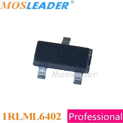 Mosleader 1000PCS IRLML6402 SOT23 20V P-Channel Rds=65mR 100mR IRLML6402TRPBF IRLML6402TR IRLML6402PBF Chinese High quality