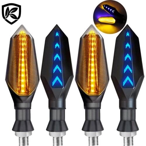 Motorcycle LED Turn Signal Light Flowing Water Turn Signals Flashing Indicator Sequential 12V Tail Stop Signal M10 Universal