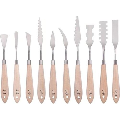 10 different special-shaped oil painting knife set paint knife texture knife serrated palette knife oil paint spatula art tool