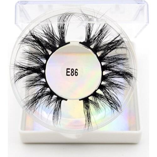 Visofree 25mm 5D Mink Eyelashes Dramatic Long Mink Lashes Lightweight Fluttery False Eyelashes Cruelty Free Makeup Lashes E86