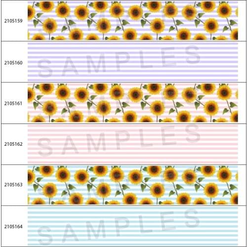 Sunflowers Flowers Grosgrain Ribbon Printed For Hair Bows DIY Crafts Handmade Accessories 10yadrs