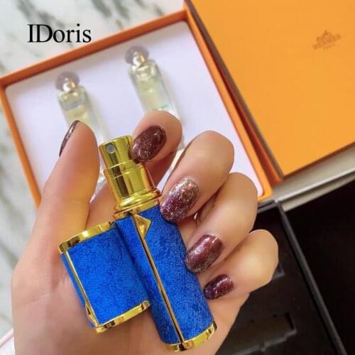 IDoris Portable Mini Aluminum Refillable Storage Bottles Perfume Spray Empty Cosmetic Containers Atomizer For Traveler WomenGift