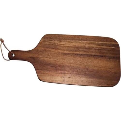 Acacia Wood Cutting Board with Handle Wooden Kitchen Chopping Board for Meat