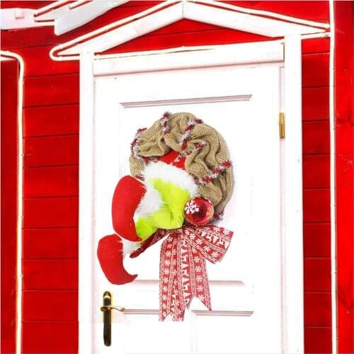 Garland Arrangement Christmas Thief Wreath Childlike DesignDecorative Wreath 30CM Christmas Decoration Hogar Perfect Gift