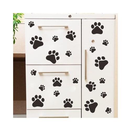 DIY Cartoon Cute Dog Footprint Furniture Stickers Home Decor Wall Sticker for Kids Rooms Wall Decal Poster Mural Wallpaper
