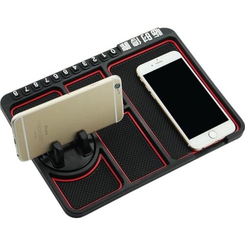 Car Phone Holder Stand Non Slip Sticky Anti Slide Dashboard GPS Mount parking Card Number Silicone Anti-Slip Mat Pad Auto
