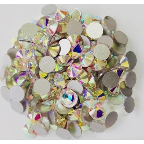 Super Glitter S2-S50 Crystal Nail Art Rhinestones Flatback Clear Non Hot Fix Rhinestones Glue On Nail Art Decorations