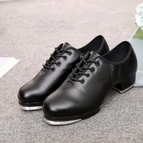 Natural Genuine Leather shoes man Tap Soft Bottom Dance Shoes Male Female Models Dancing Children Dance Adult Men Shoes Sports
