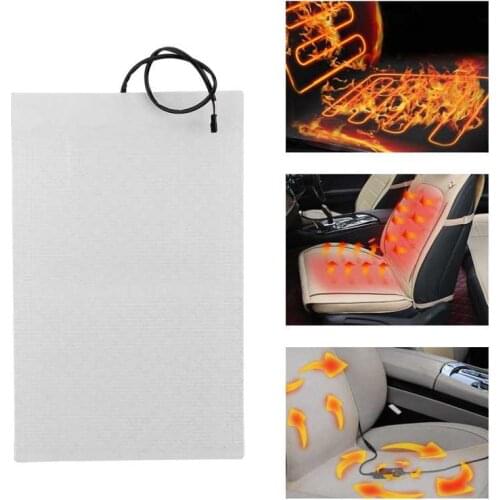 Universal Carbon Fiber Car Heated Seat Heater Pads Kit with Round Switch