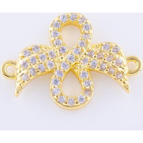 5pcs Vintage Zircon Wings Charms For Jewelry Making Wholesale Copper Micro Pave Initial Charms Diy Berloques