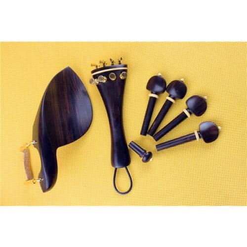 High-grade violin accessories Ebony violin accessories Installed screws and fine-tune the tail rope
