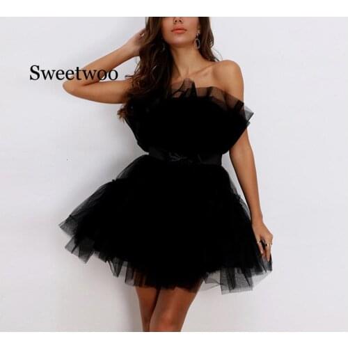 2020 ladies new European and American sweet beauty mini party dress Vestido de novia