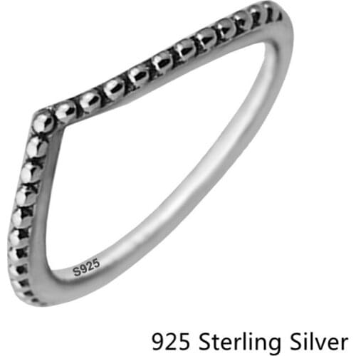 CKK Silver 925 Jewelry Beaded Wish Rings For Women Fashion Making Anniversary Gift Sterling Silver Original Ring