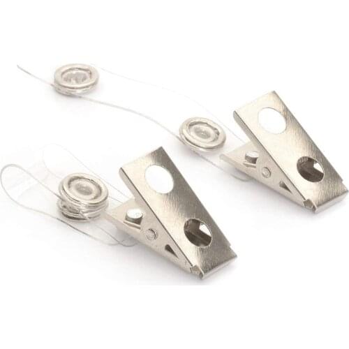 1*Metal ID Card Clip Badge ID Folder Attach Keys ID Badge to Reel