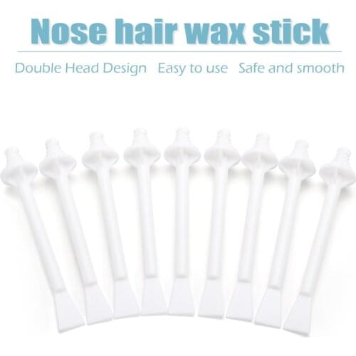 10/30pcs Disposable Nose Wax Applicator Sticks Spatulas for Nostril Nasal Cleaning Ear Hairs Eyebrow Facial Hair Removal