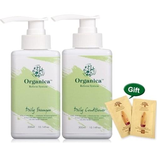 100% Healthy Natural Botanicals 300ML Daily Shampoo and Conditioner Moisturize and Repair Hair After Keratin Straightener