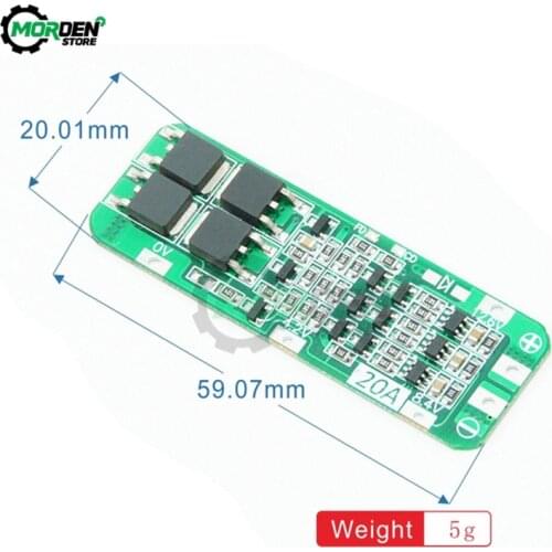 12.6V-13V 3S 20A Li-ion Lithium Battery 18650 Charger Protection Board PCB BMS Cell Charging Protecting Module