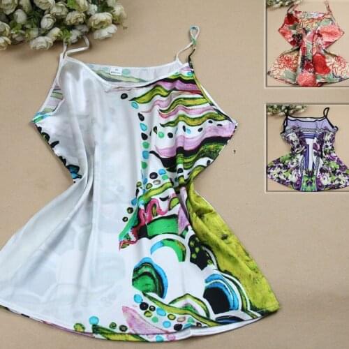 2013 print pure silk spaghetti strap top mulberry silk basic silky small vest Camouflage vintage
