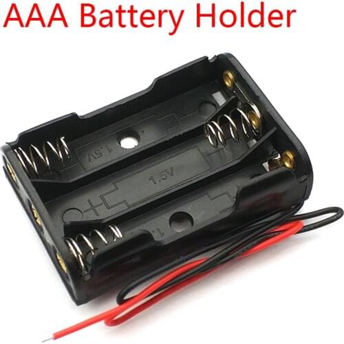 3 x AAA Battery Box AAA Battery Case Holder With Wire Leads AAA Battery Holder DIY 1.5V