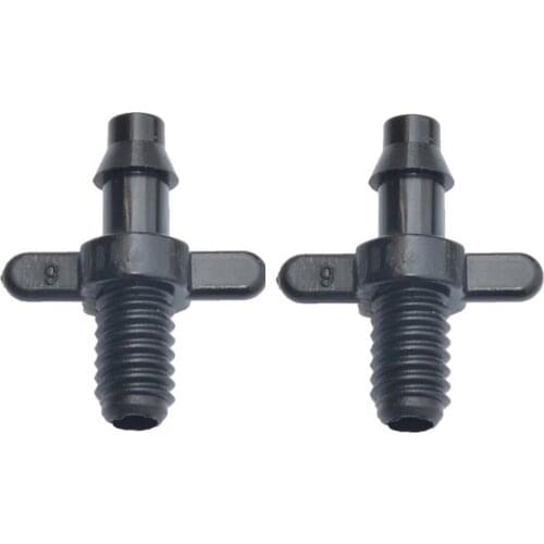 500Pcs 4/7 mm Threaded Connector 1/4"Irrigation Connector Barbed Joint Drip Irrigation 4/7mm Garden Irrigation Barb Fittings