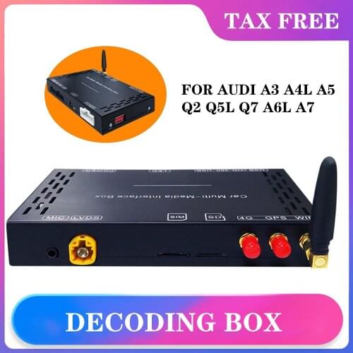 Auto Android9.0 DECODING BOX Car multimedia player decoding AI box For AUDI A3 A4L A5 Q2 Q5L A7 A6L A7 TV BOX 2+32G 1+16G WIFI