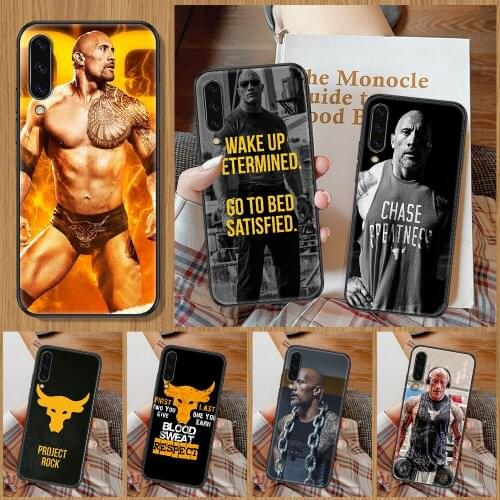 The Rock Dwayne Johnson Phone Case For Samsung Galaxy A 10 12 20E 21S 30 32 40 50 51 52 70 71 72 5 6 7 2016 2018 black painting