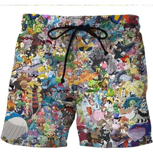 LOVE SPARK Big Size Mens Light Beach Shorts Cartoon 3D Boys Bodybuilding Gym Jogging Yoga Running Shorts M To 6xL