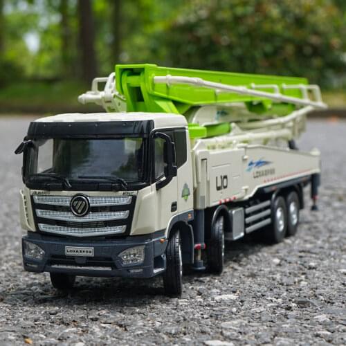 Collectible Foton Loxa Reza 1:35 Diecast Concrete Pump Truck Models Heavy Machinery Reza Est Engineering Cement Truck Models