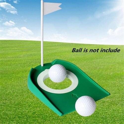 Indoor Golf Putting Cup with Hole Flag Return Ball Training Putter Practice Aids for travel outdoor camping yard garden lawn new