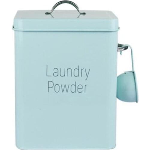 Beautiful Powder Laundry Powder Boxes Storage with Scoop Green