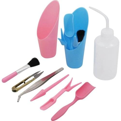 8 Pcs Gardening Tools kit Garden Accessories Transplanting Tools Mini Shovel Brush Widger Succulent Planting Helper