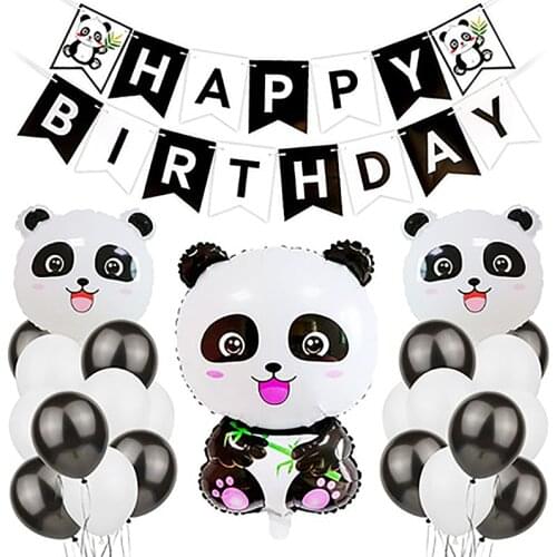 1PC PandaCartoon Animal Foil Balloons Birthday PartyDecoration Baby Shower Inflated kids and adult Toy Globos Party Supplies