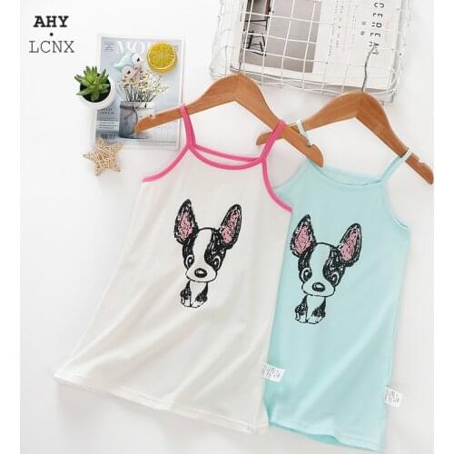 "2020 New Summer Baby Sleeveless Nightgowns Suspender girls Sling pajamas Kids Sleepwear Children Comfortable For Home Undershir