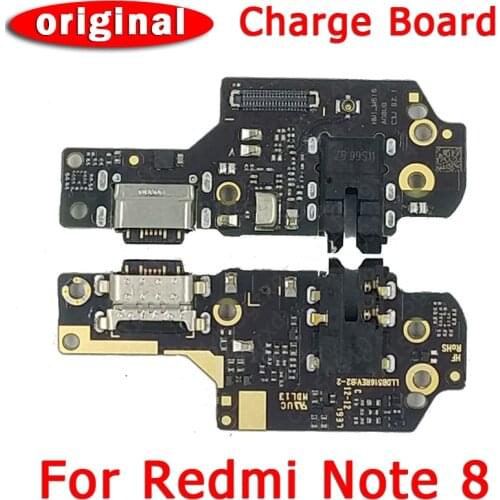 Original usb charge board for xiaomi redmi note 8 pcb dock connector flex cable replacement parts charging port for redmi note 8