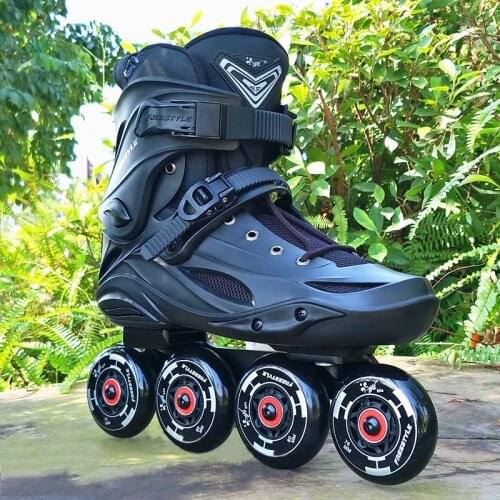 Original Freestyle WANGCHUAN Slalom Roller Skates Adult Kids Professional Inline Skating Shoes Sliding FSK Patines Rollerbalde