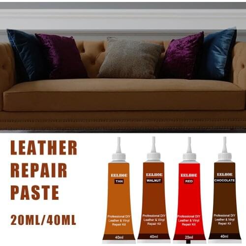 Professional Car Leather filler Repair Cream Vinyl Repair Filler Scratch Restoration Cracks Rips Tool Liquid 20ML/40ML