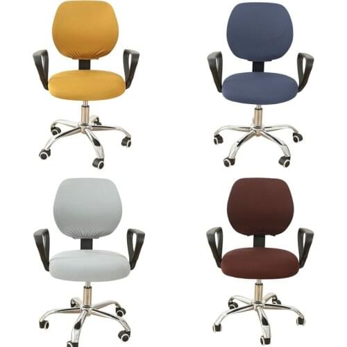 Split Style Computer Chair Cover Elastic Spandex PC Chair Cover Universal Game Office Armchair Covers Protector Seat Slipcovers