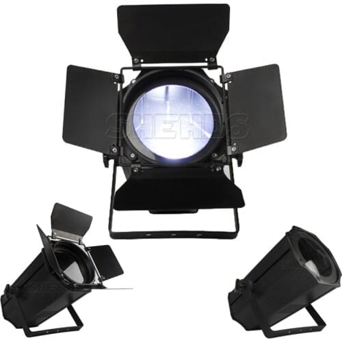 SHEHDS 200W COB Zoom LED Warm+Cool White Par Lights with Barn Doors Stage DJ Disco Light Music Christmas