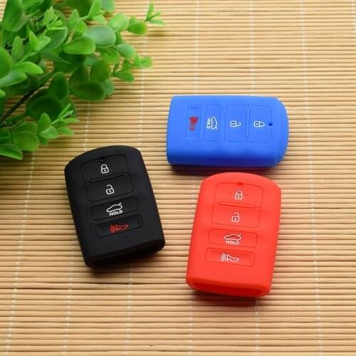 Silicone rubber key fob skin sticker cover protect for KIA cadenza 2015 2016 K900 smart 4 four button remote keyless accessories